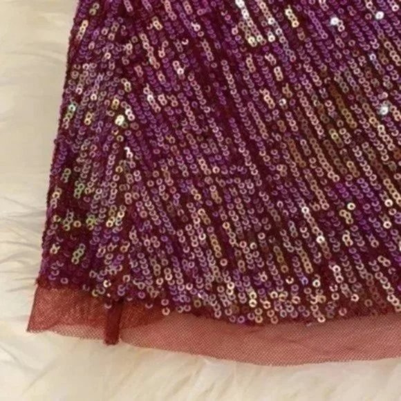 Free People Rush Sequin Wine Dress. XS,S,M,L - Picture 11 of 11